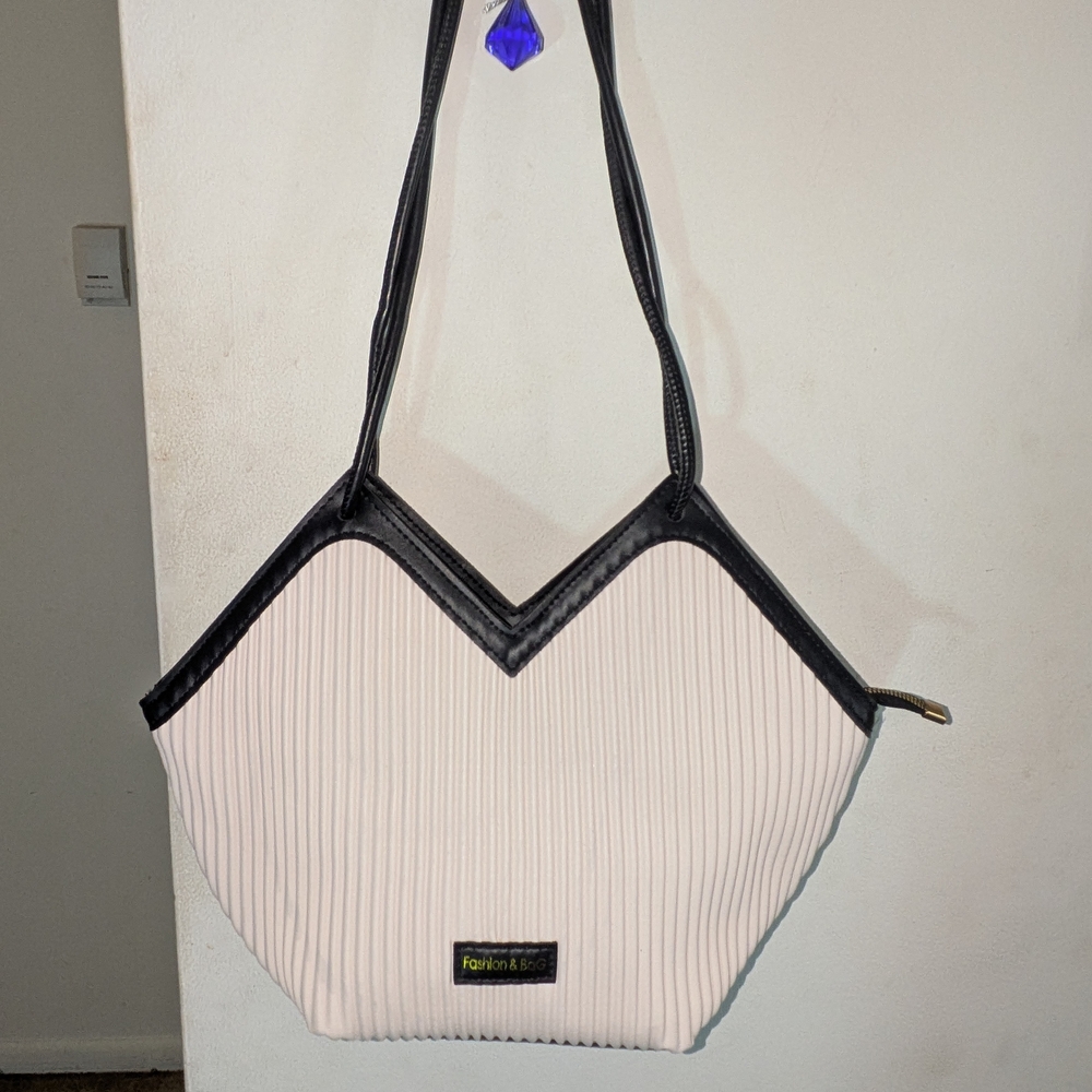 Black and Cream Women's Handbag - Picture 1 of 13